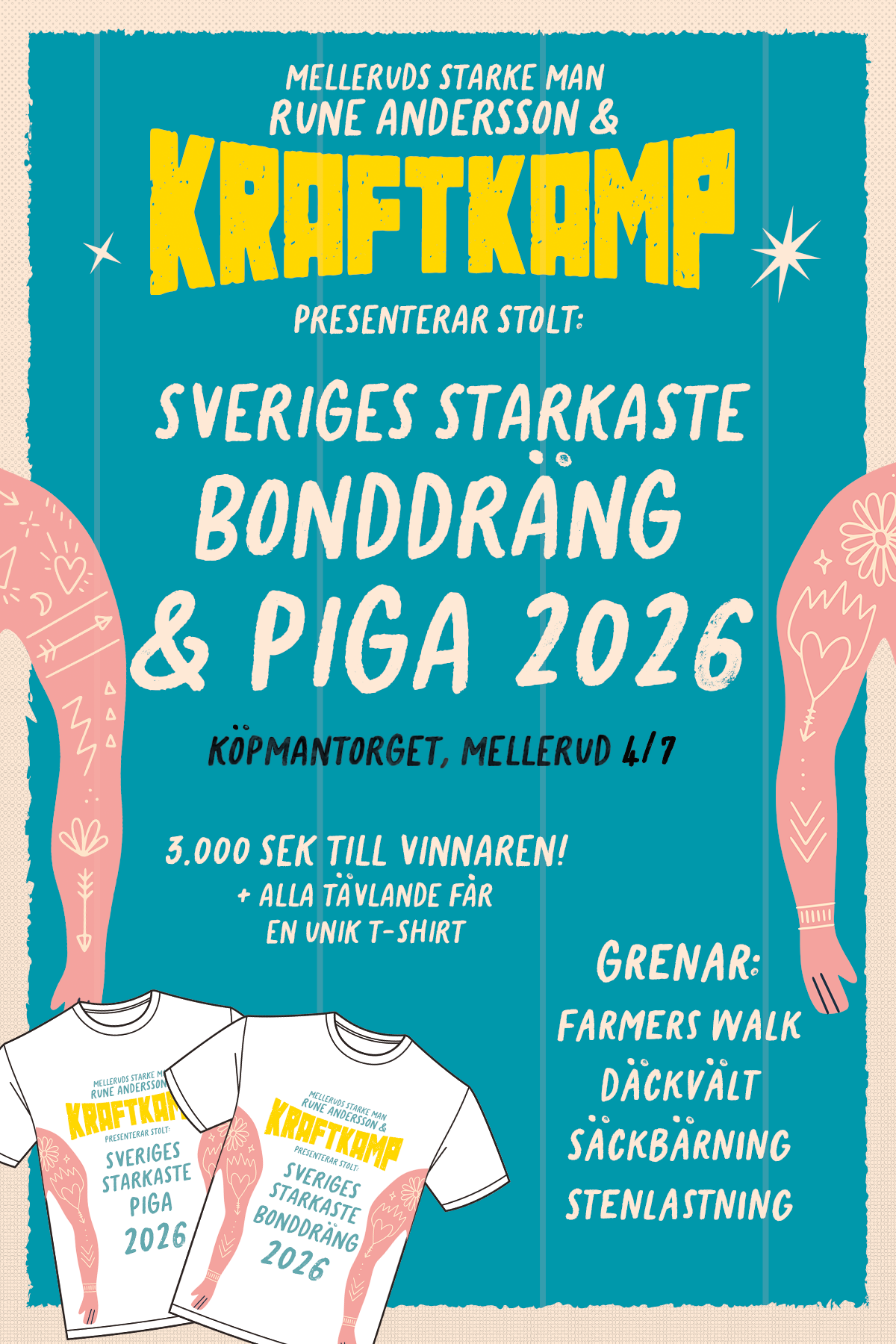 Affisch Sveriges starkaste bonddräng och piga